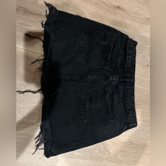 We the Free black denim distressed mini skirt - Picture 4 of 5